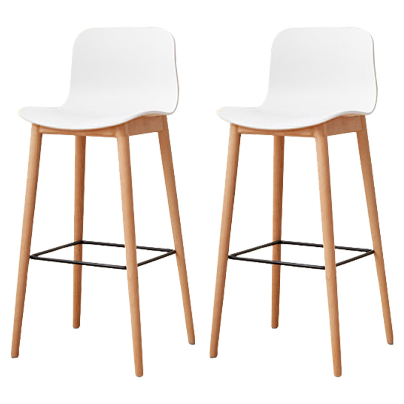 Modern Style Plastic Bar-stool Wooden Counter Bar Stool for Home