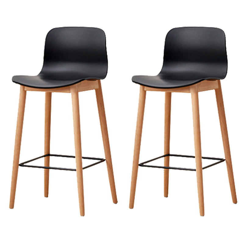 Modern Style Plastic Bar-stool Wooden Counter Bar Stool for Home