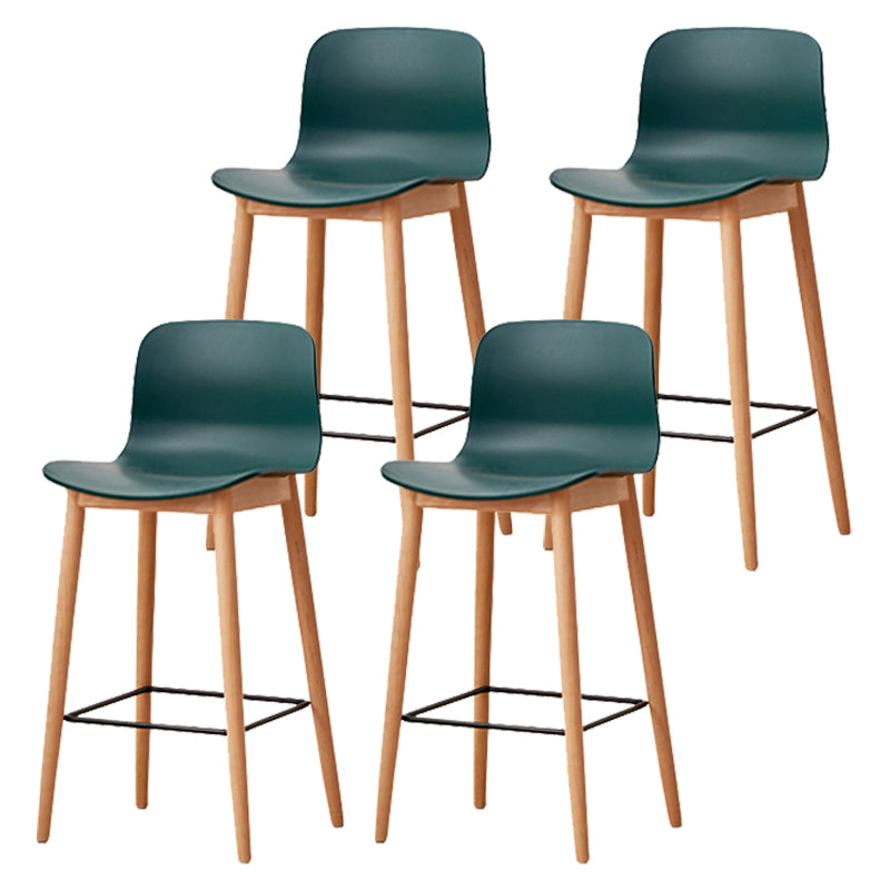 Modern Style Plastic Bar-stool Wooden Counter Bar Stool for Home