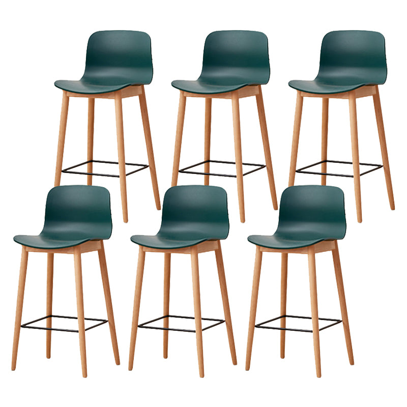 Modern Style Plastic Bar-stool Wooden Counter Bar Stool for Home