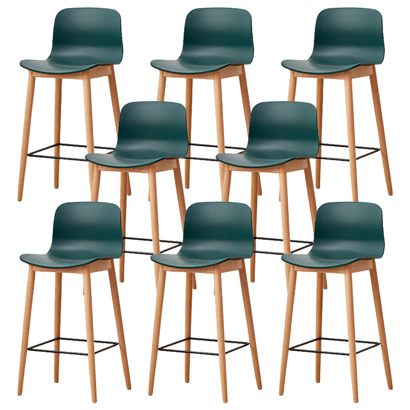Modern Style Plastic Bar-stool Wooden Counter Bar Stool for Home