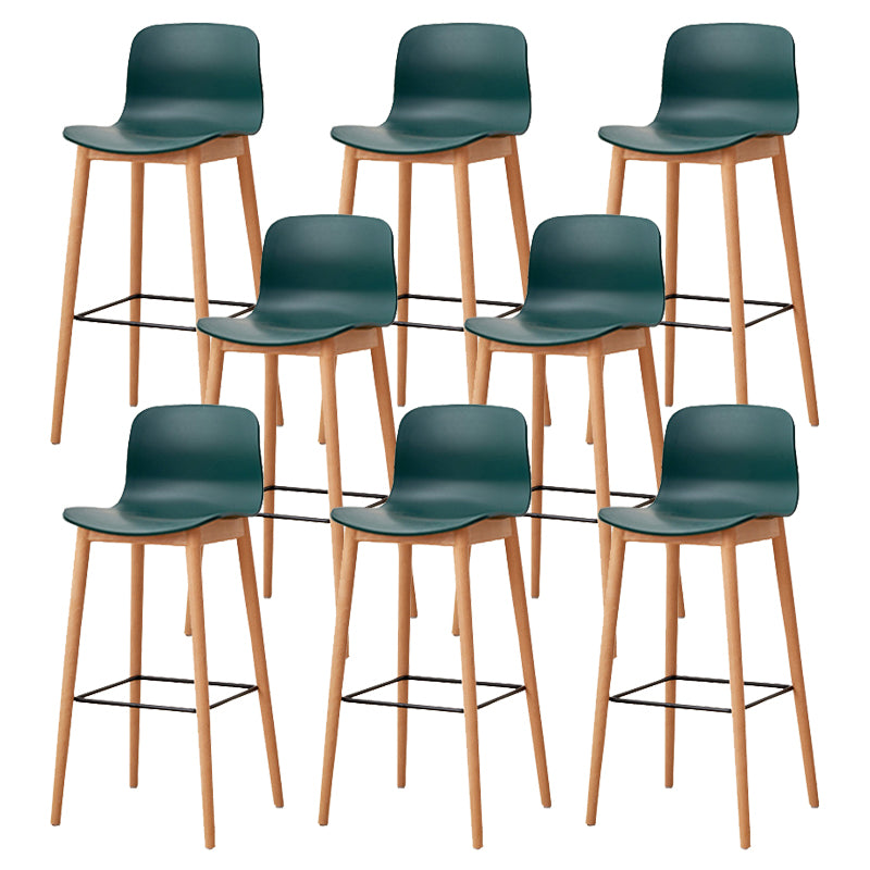Modern Style Plastic Bar-stool Wooden Counter Bar Stool for Home