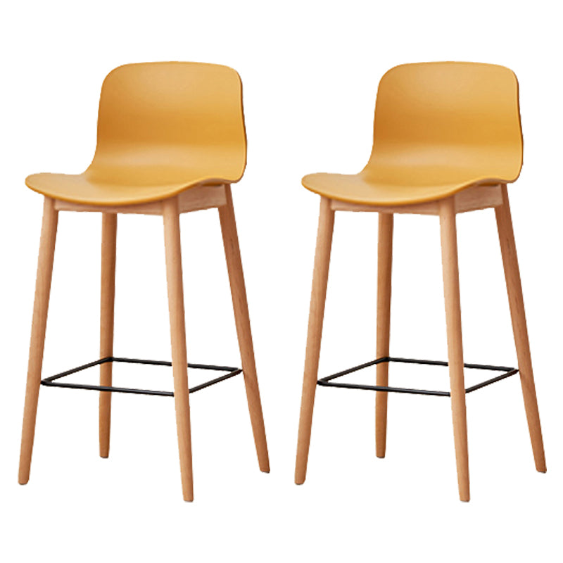 Modern Style Plastic Bar-stool Wooden Counter Bar Stool for Home