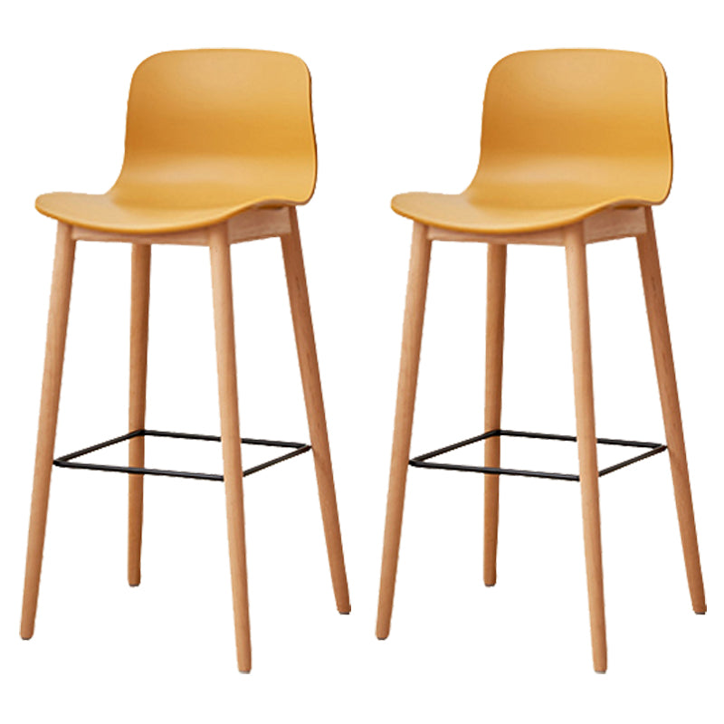 Modern Style Plastic Bar-stool Wooden Counter Bar Stool for Home