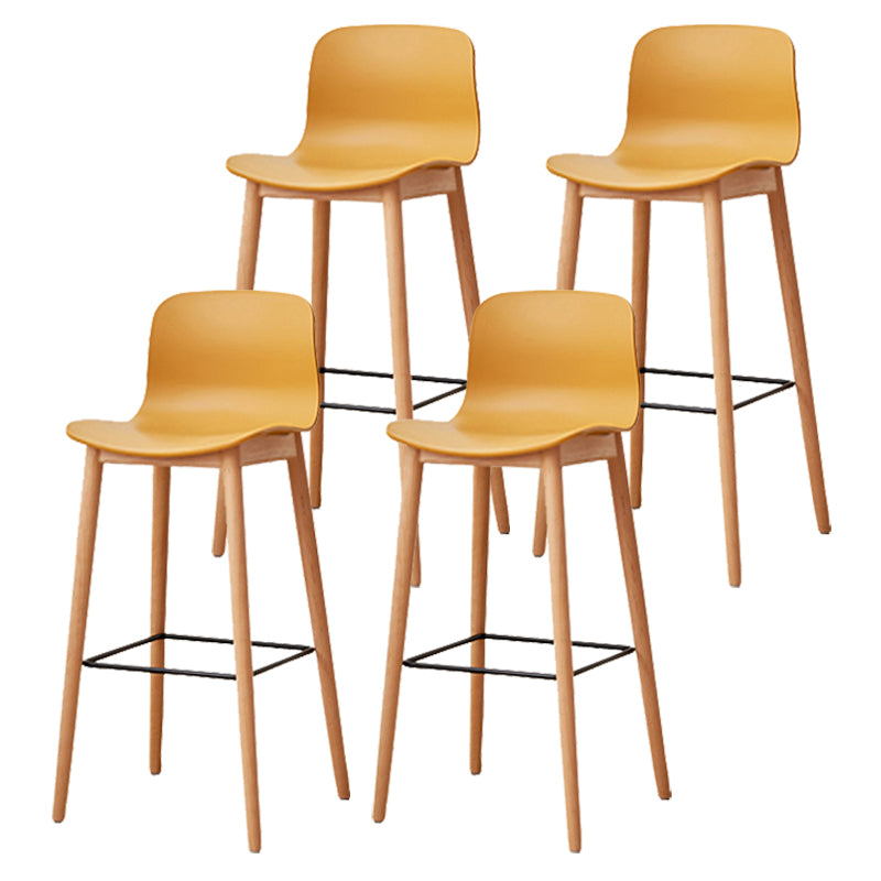 Modern Style Plastic Bar-stool Wooden Counter Bar Stool for Home