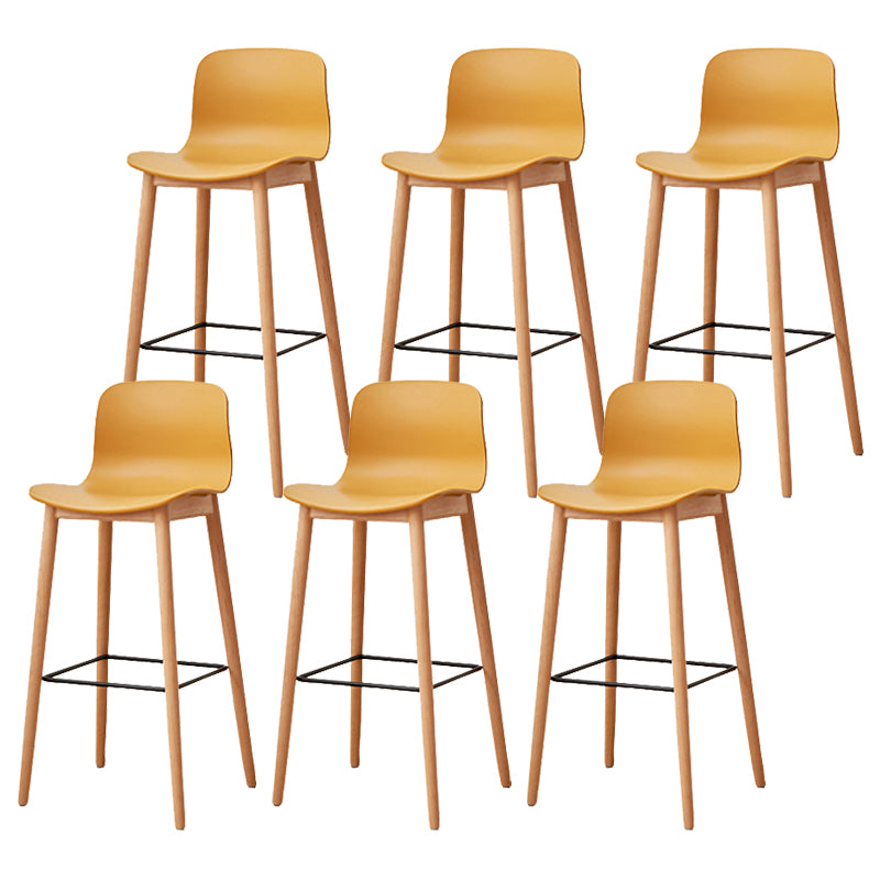 Modern Style Plastic Bar-stool Wooden Counter Bar Stool for Home
