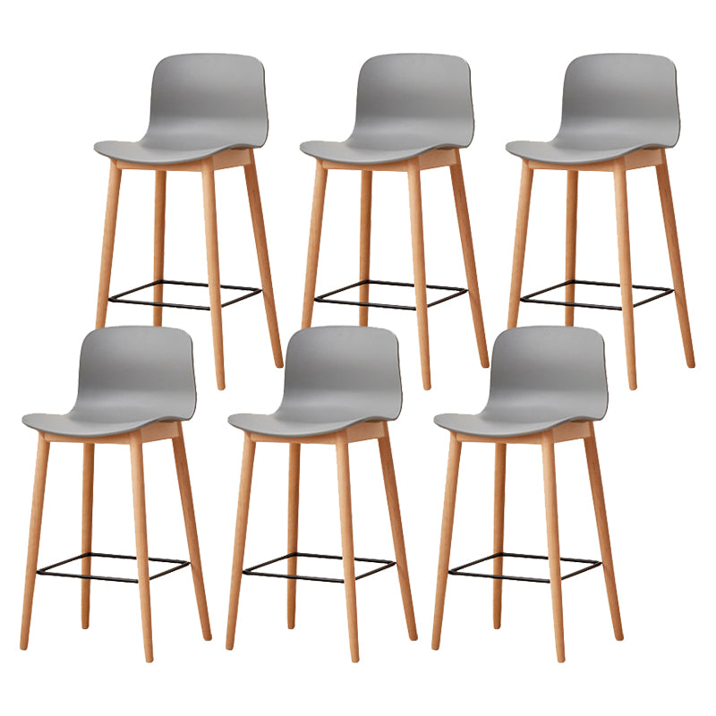 Modern Style Plastic Bar-stool Wooden Counter Bar Stool for Home