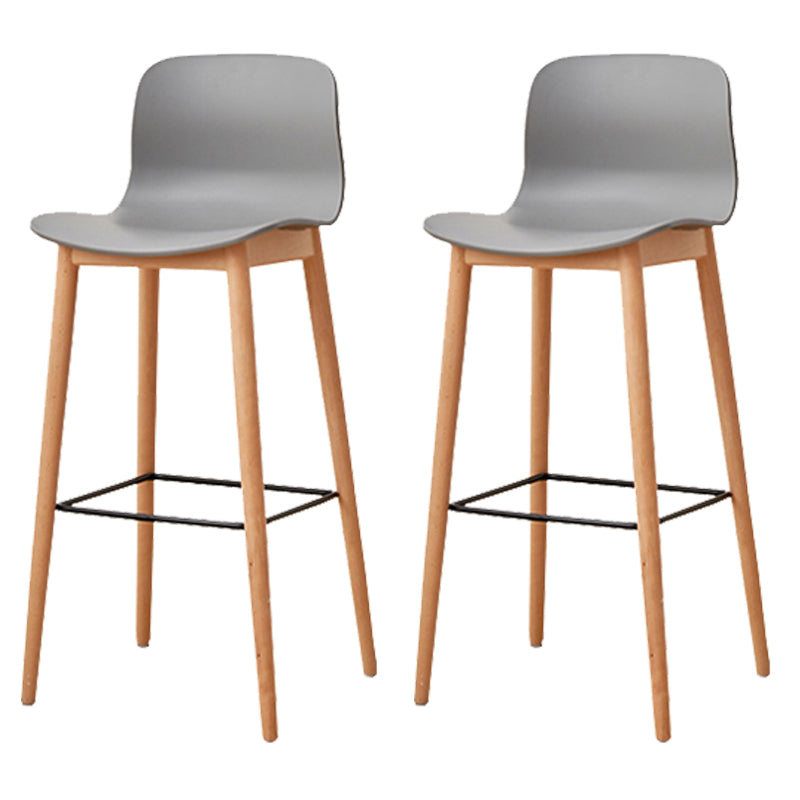 Modern Style Plastic Bar-stool Wooden Counter Bar Stool for Home