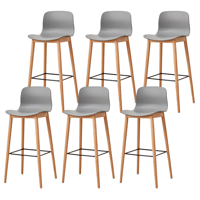 Modern Style Plastic Bar-stool Wooden Counter Bar Stool for Home