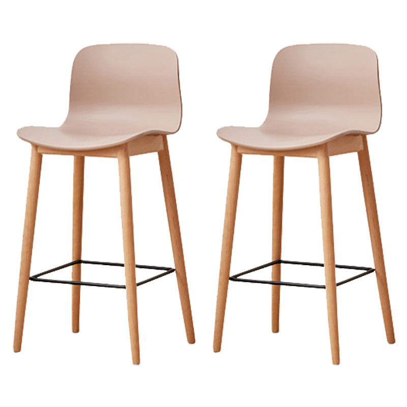 Modern Style Plastic Bar-stool Wooden Counter Bar Stool for Home