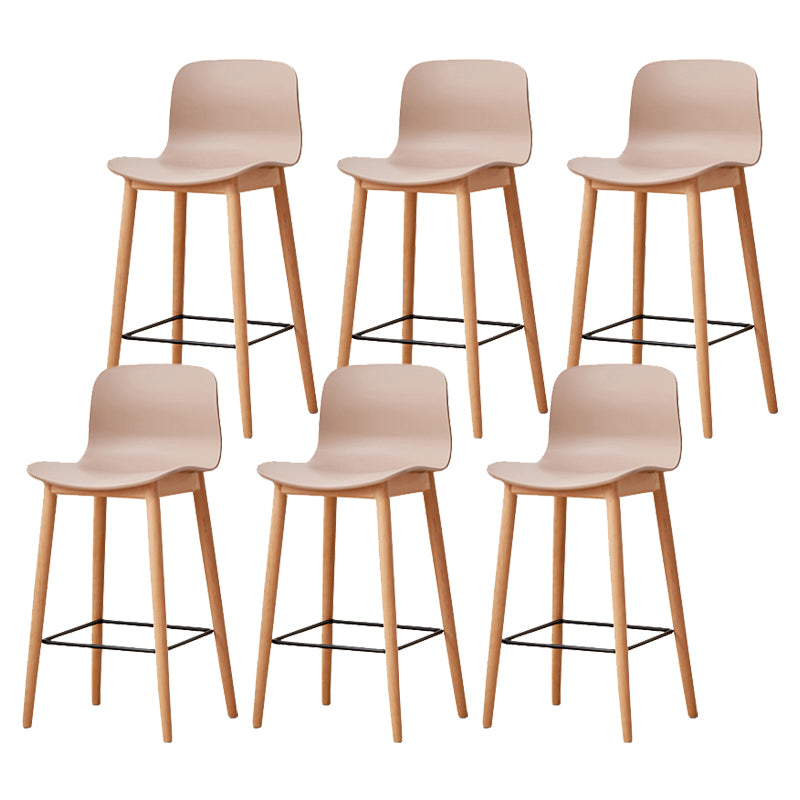 Modern Style Plastic Bar-stool Wooden Counter Bar Stool for Home