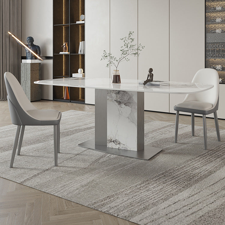 Designer Style Sintered Stone Dining Set Rectangle 1/3/4/5/7 Pieces Dining Room Table Set