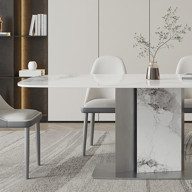 Designer Style Sintered Stone Dining Set Rectangle 1/3/4/5/7 Pieces Dining Room Table Set