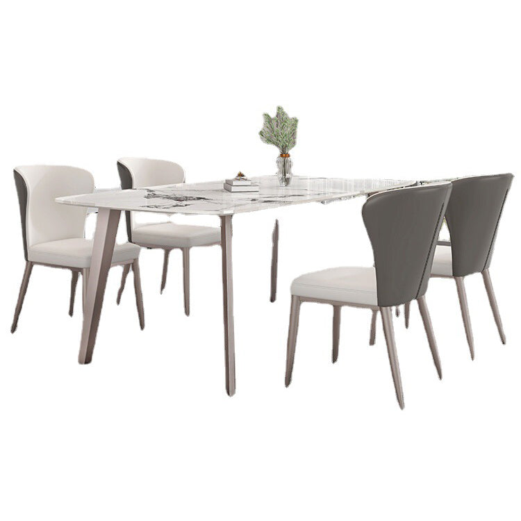 Designer Style Sintered Stone Top Dining Set Rectangle 1/4/5/7 Pieces Dining Table Set