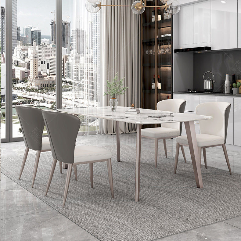 Designer Style Sintered Stone Top Dining Set Rectangle 1/4/5/7 Pieces Dining Table Set