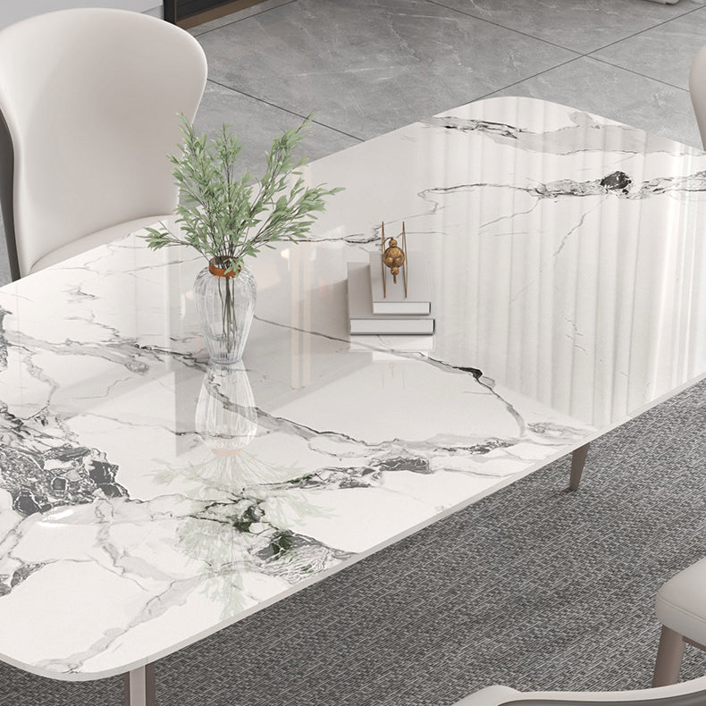 Designer Style Sintered Stone Top Dining Set Rectangle 1/4/5/7 Pieces Dining Table Set