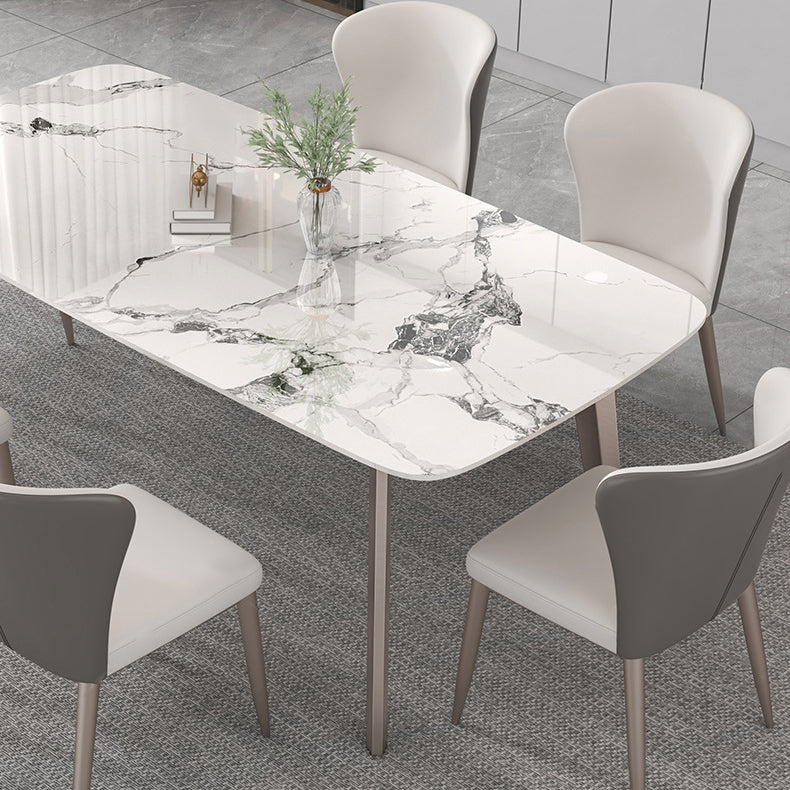 Designer Style Sintered Stone Top Dining Set Rectangle 1/4/5/7 Pieces Dining Table Set