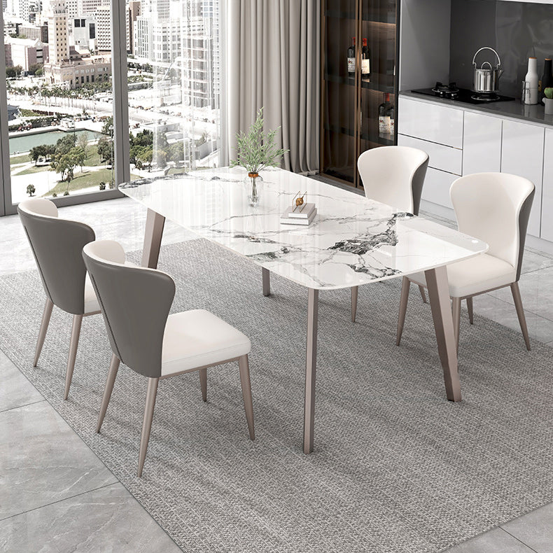 Designer Style Sintered Stone Top Dining Set Rectangle 1/4/5/7 Pieces Dining Table Set