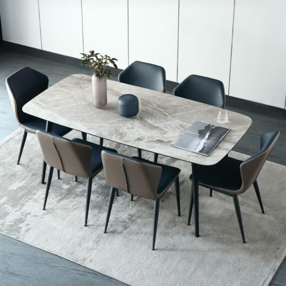 Designer Style Sintered Stone Dining Set Rectangle 1/4/5/7 Pieces Dining Room Table Set