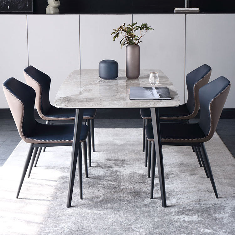 Designer Style Sintered Stone Dining Set Rectangle 1/4/5/7 Pieces Dining Room Table Set