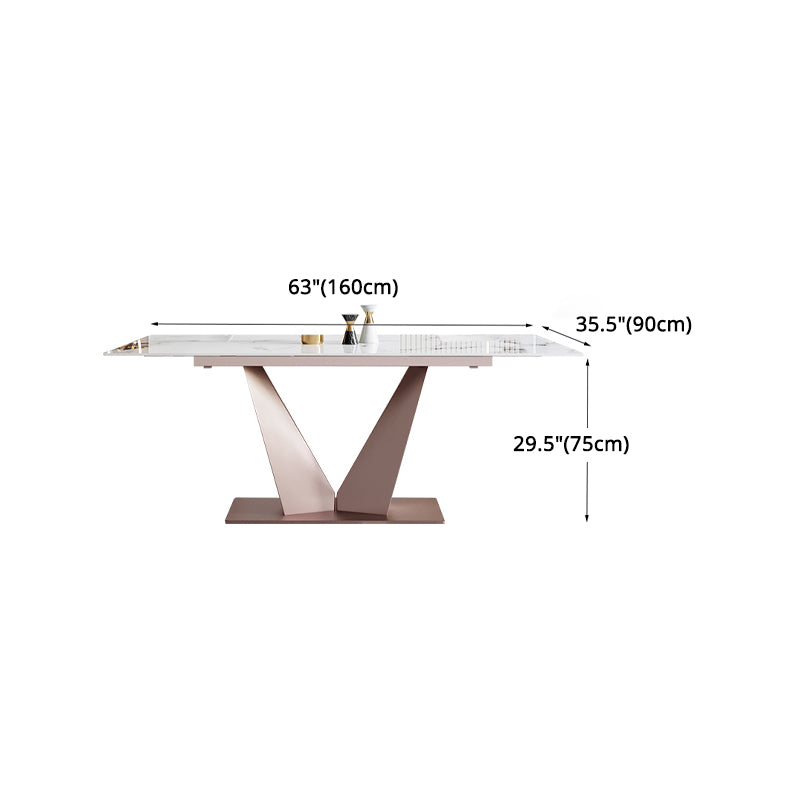 Modern Sintered Stone Top Dining Set Rectangle 1/4/6/7 Pieces Dining Room Table Set