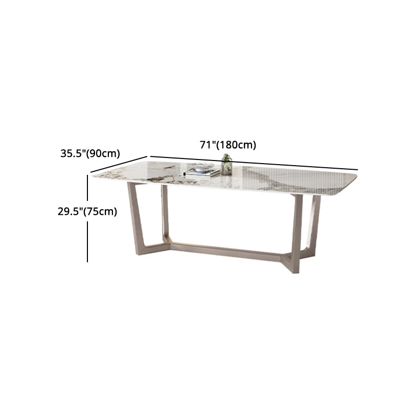 Luxury Sintered Stone Top Dining Set Rectangle 1/4/5/7 Pieces Dining Table Set