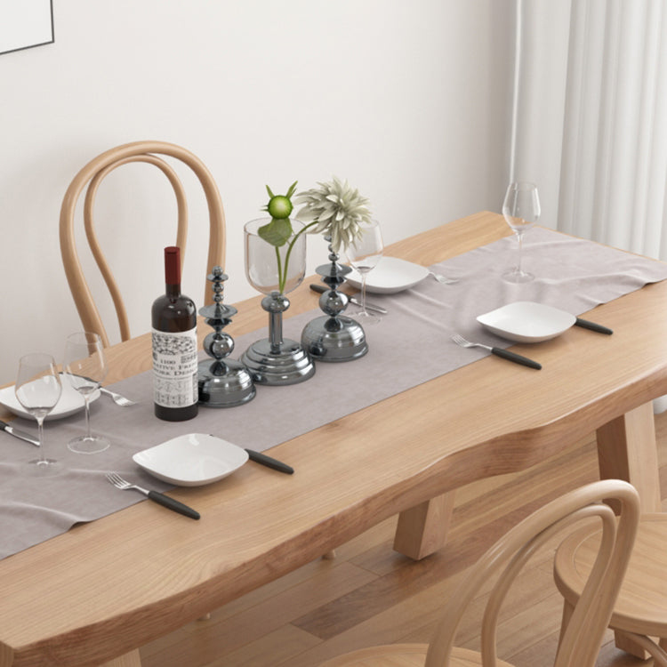 Living Room Solid Wood Top Table Modern Simple Table with 4 Legs