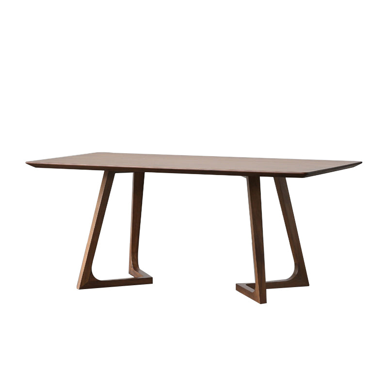 Modern Rectangle Solid Wood Table Standard Height Dining Table for Living Room