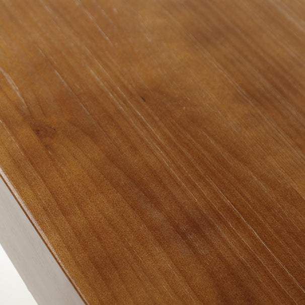 Natural and Black Dining Site Table Industrial Wood and Metal Dining Table