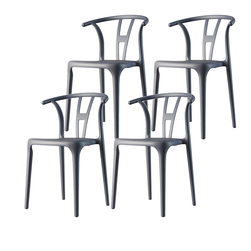 Contemporary Style Side Chair Plastic Dining Side Chair for Indoor
