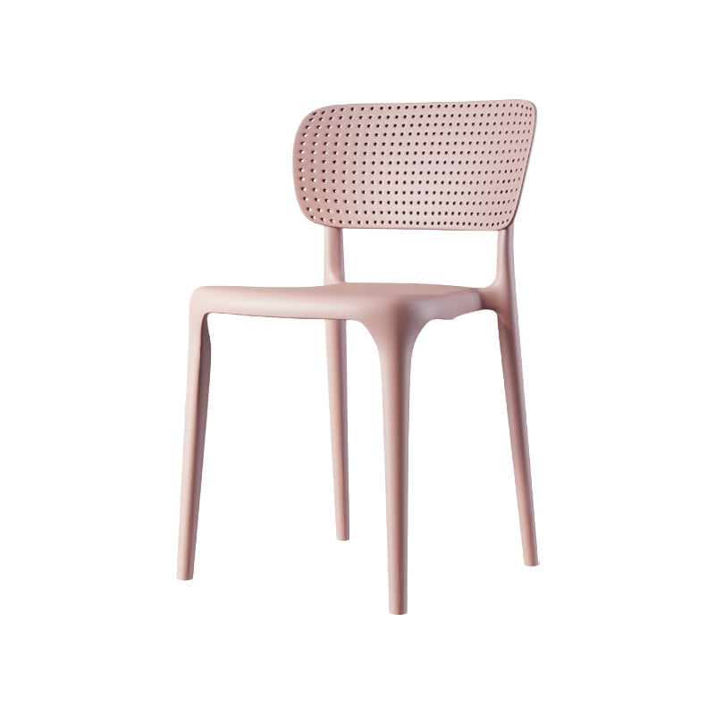 Scandinavian Plastic Armless Chair Dining Room Open Back Chair