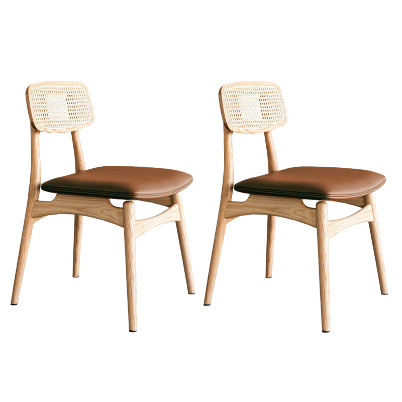 Solid Wood Side Chair Glam Style Indoor Dining Chair (Set of 2)