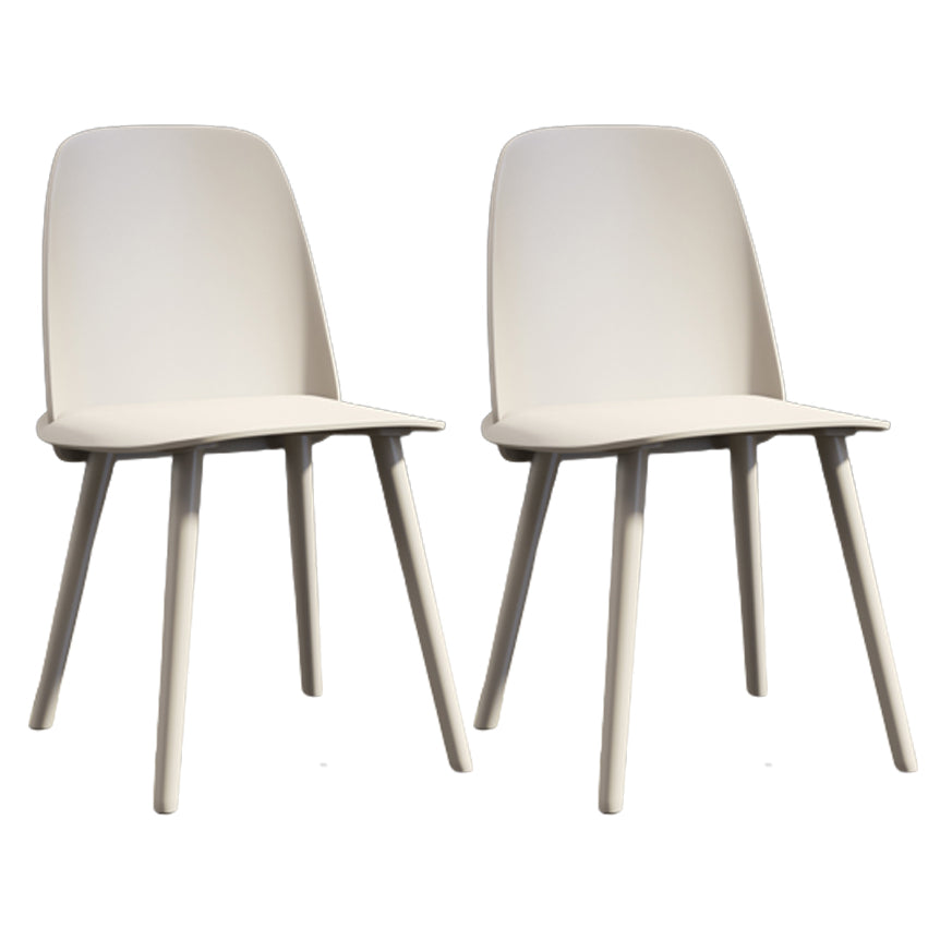 Glam Style Side Chair Plastic Indoor Dining Chair (Set of 2)