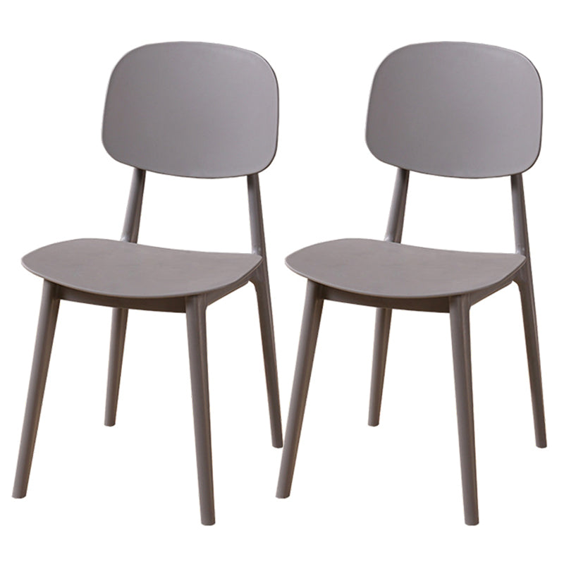 Modern Style Side Chair Plastic Open Back Dining Side Chair for Indoor