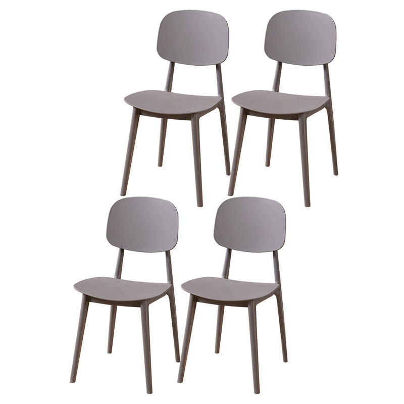 Modern Style Side Chair Plastic Open Back Dining Side Chair for Indoor