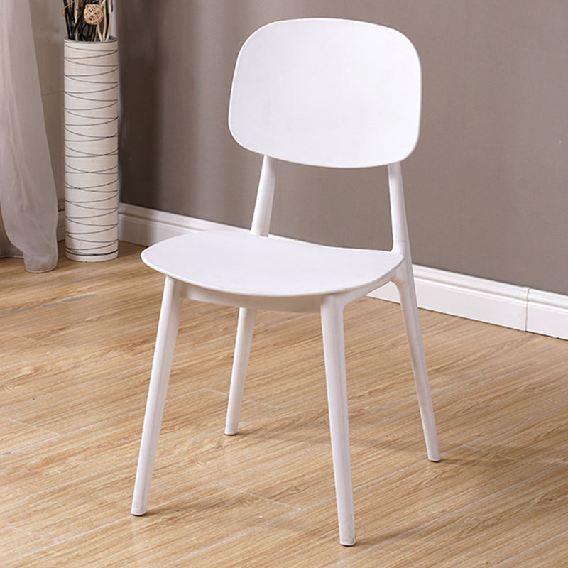 Modern Style Side Chair Plastic Open Back Dining Side Chair for Indoor