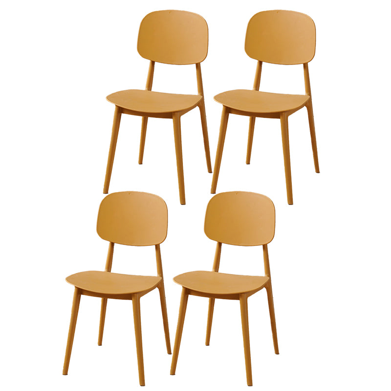 Modern Style Side Chair Plastic Open Back Dining Side Chair for Indoor