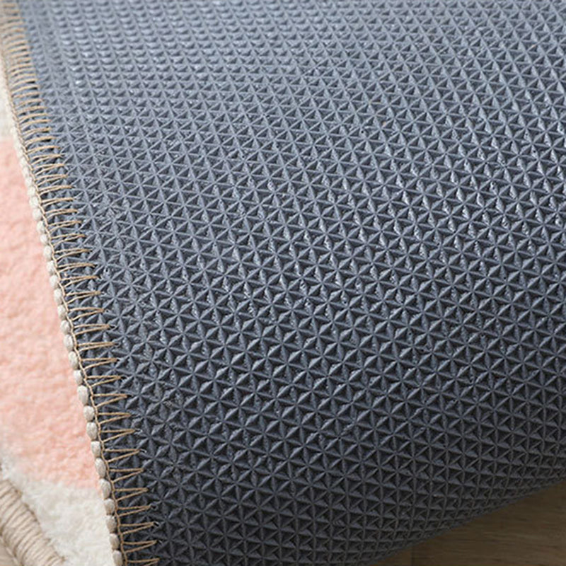 Beige Modern Rug Polyester Striped Rug Non-Slip Backing Rug for Living Room