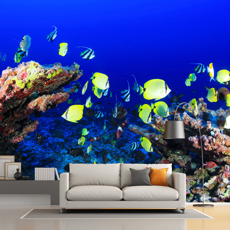 Photography Stain Resistant Wallpaper Underwater Living Room Wall Mural