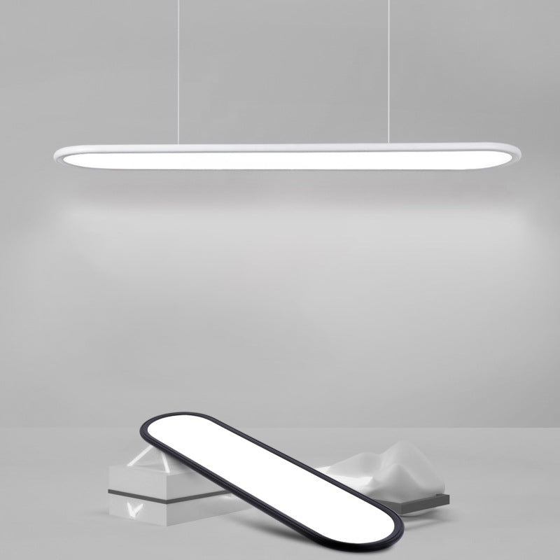Versatile Ultrathin Island Pendant Lamp Minimalist Metal Dining Room LED Flush Mount Light