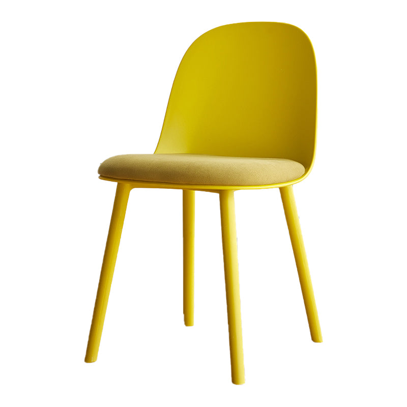 Modern Style Side Chair Plastic Upholstered Dining Side Chair for Indoor