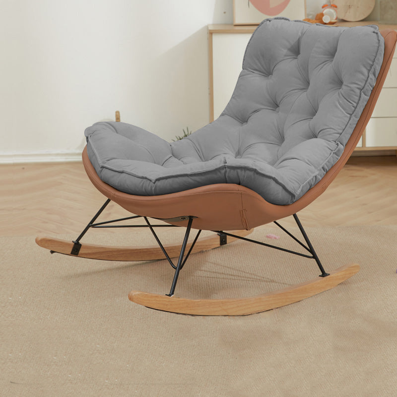 Contemporary Armless Accent Chair Tufted Lounge Chair with High Back
