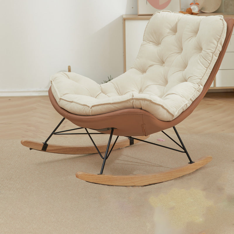 Contemporary Armless Accent Chair Tufted Lounge Chair with High Back