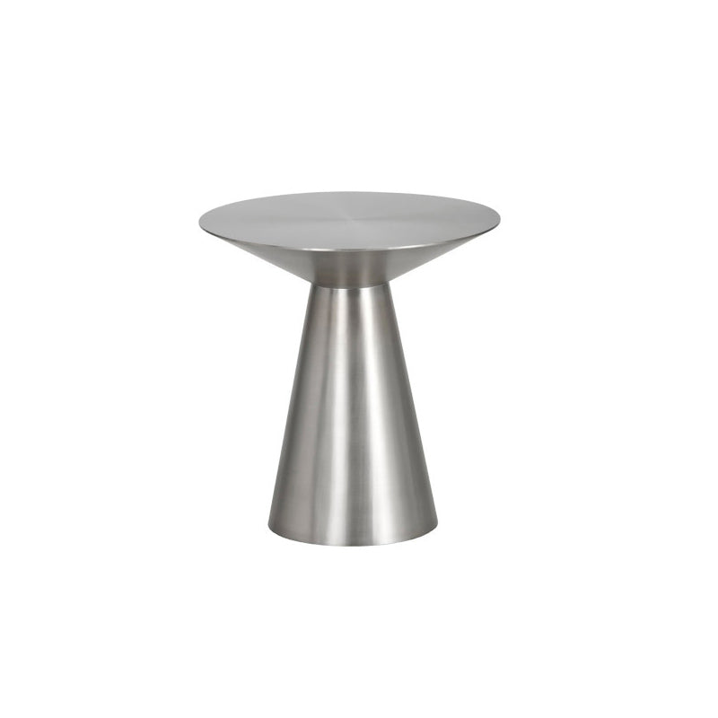19.6"/21.6"/27.5" Tall Pedestal End Table Stainless Steel Round Side End Table
