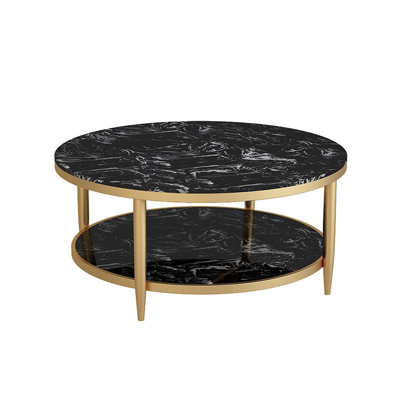 4 Legs 1 Single Coffee Table Modern Marble Round Cocktail Table