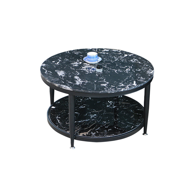 4 Legs 1 Single Coffee Table Modern Marble Round Cocktail Table
