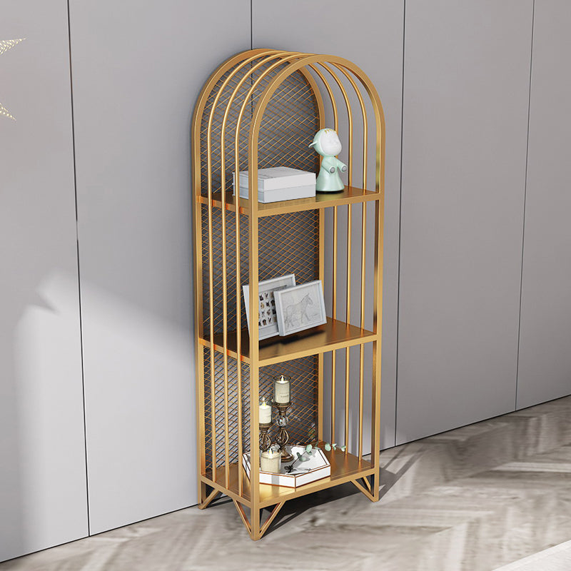Modern Style Bookcase Standard Metal Closed Back Bookshelf for Home