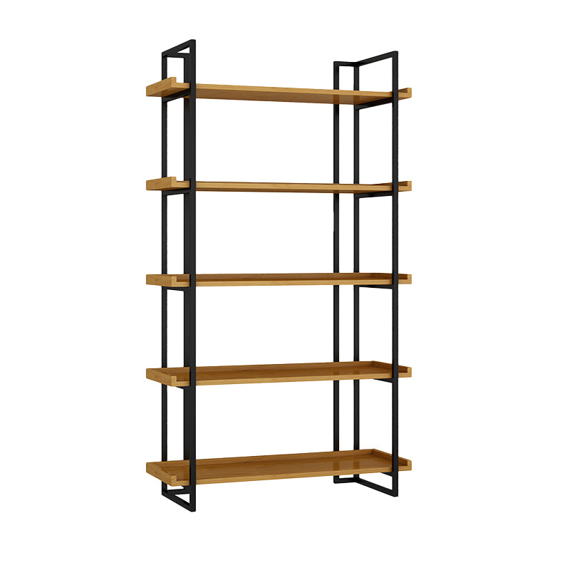 Metal Etagere Bookcase Contemporary Open Back Book Shelf for Home Office