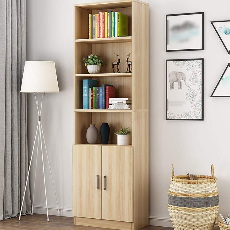 Manufactured Wood Standard Bookshelf Contemporary Closed Back Vertical Bookshelf