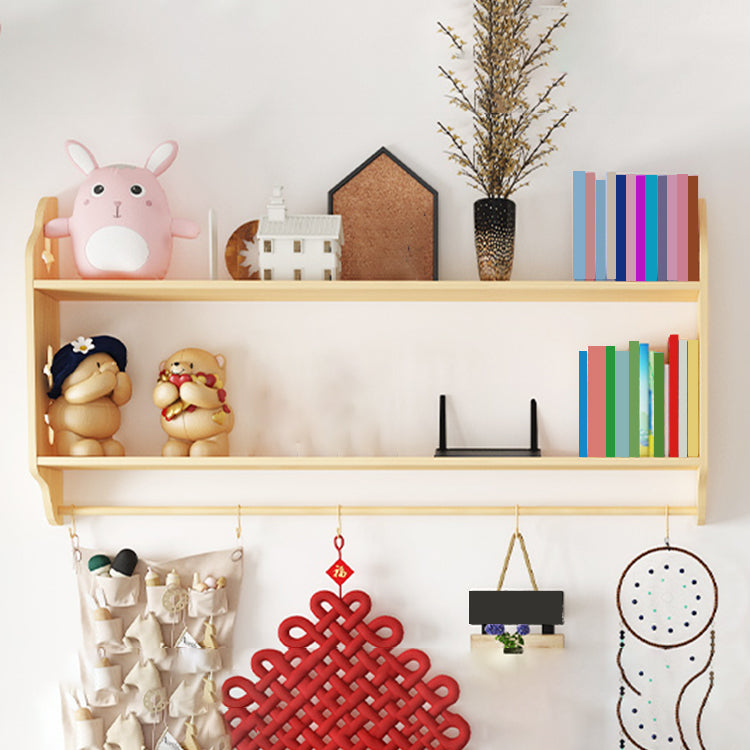 Modern Style Wood Bookshelf Wall Mounted Bookcase for Study Room
